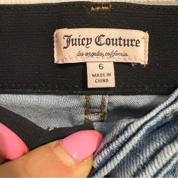 Juicy Couture Light Blue Ankle Jeans Size 6 Stretchy Waist Low Rise - Picture 4 of 13